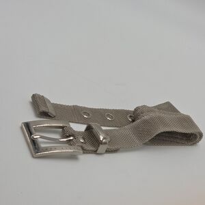 Perry Ellis 80s Men's Metallic Mesh Belt